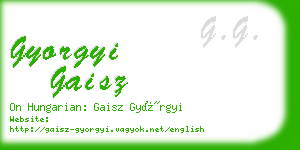 gyorgyi gaisz business card